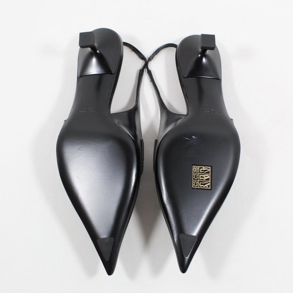 Miu Miu Kitten Heel Slingback Pump - Black 38EU - Picture 4 of 5